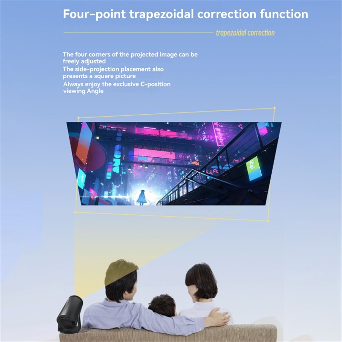 Home Cinema Quad - Proyector 1080P para Android12 WiFi 6