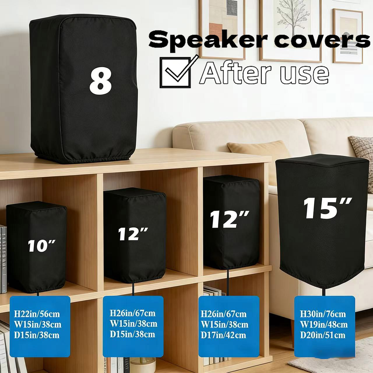 Home Cinema Installation - Fundas para Altavoces de Tela Oxford