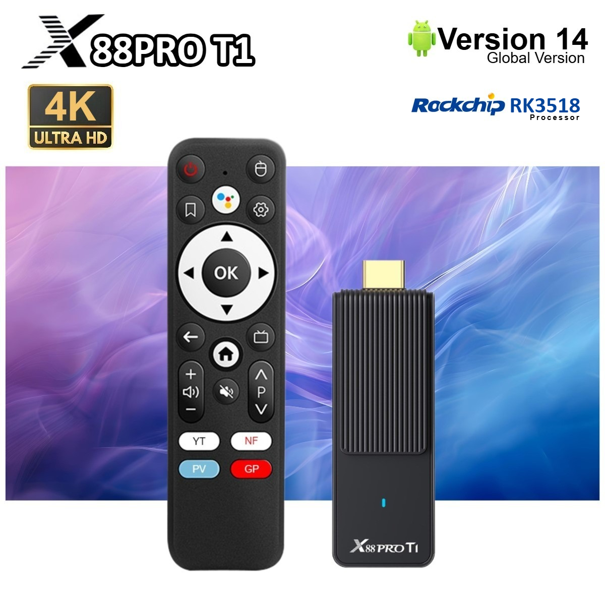 Home Cinema Quad - Dispositivo de TV Wifi6 X88 T1