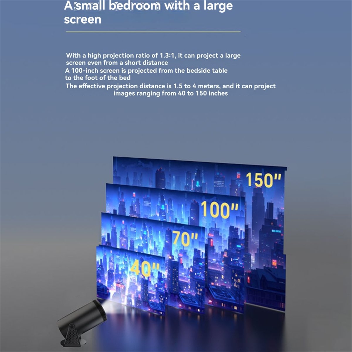 Home Cinema Quad - Nuevo proyector 1080P para Android12 WiFi