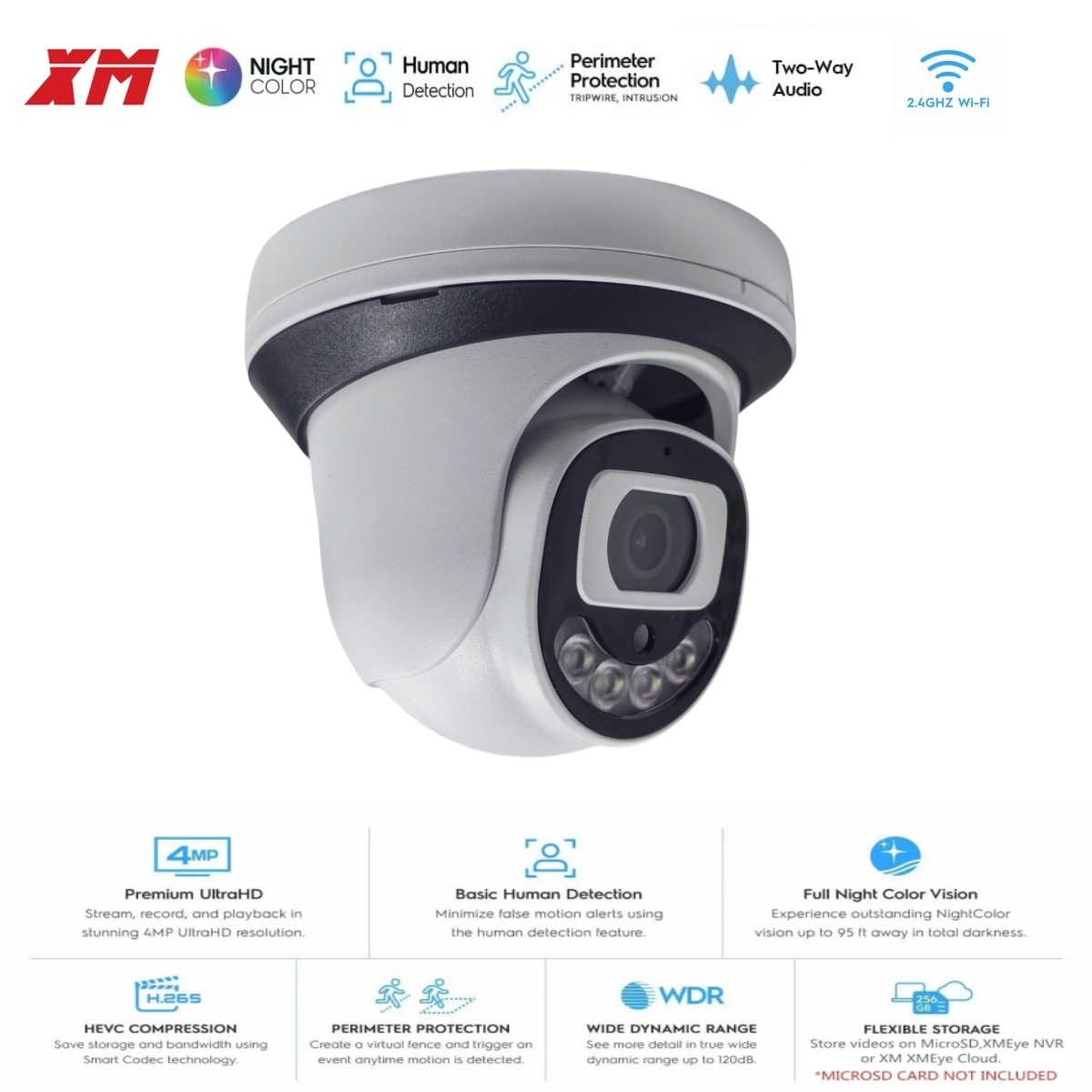 Home Cinema System - Cámara de Seguridad WiFi de 4MP,