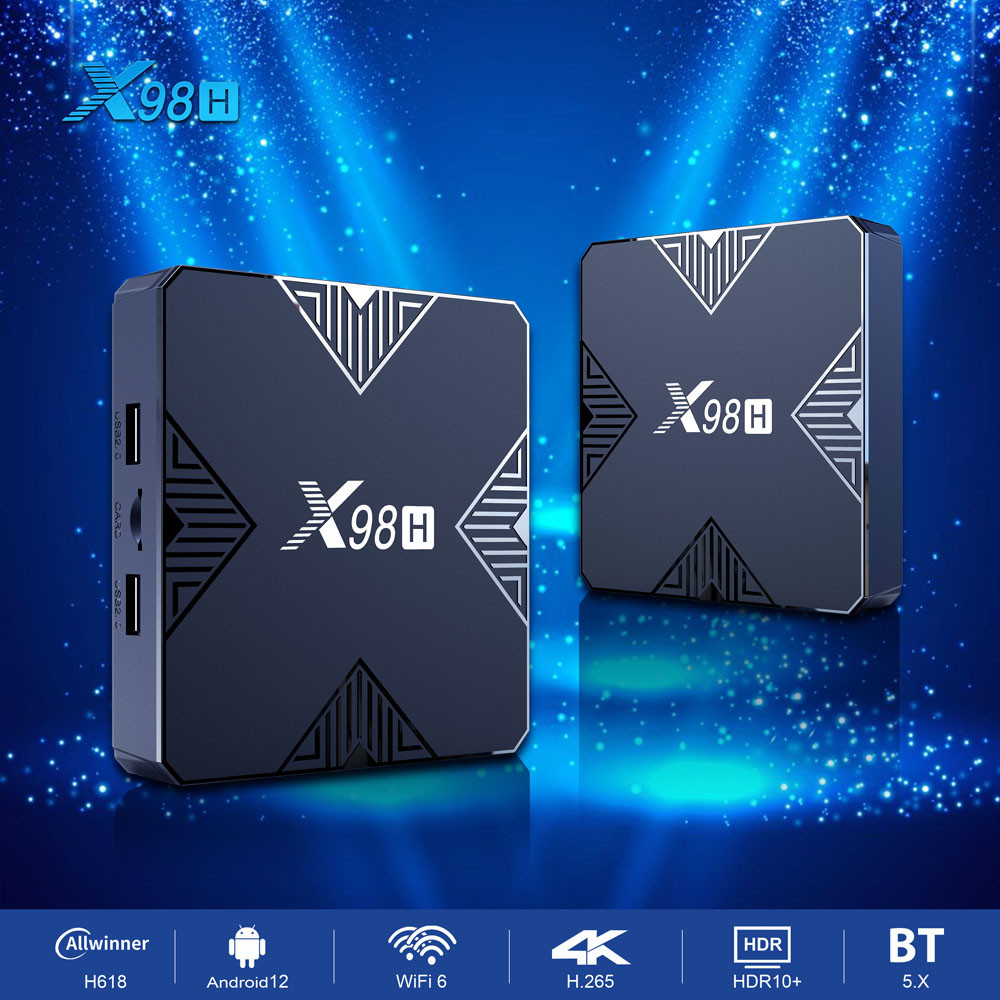 Home Cinema Quad - TV Box X98H Android 12 Allwinner