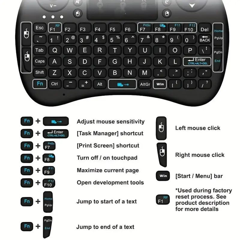 Mini teclado Bluetooth en ingl - Home Cinema Projector reseña y precio