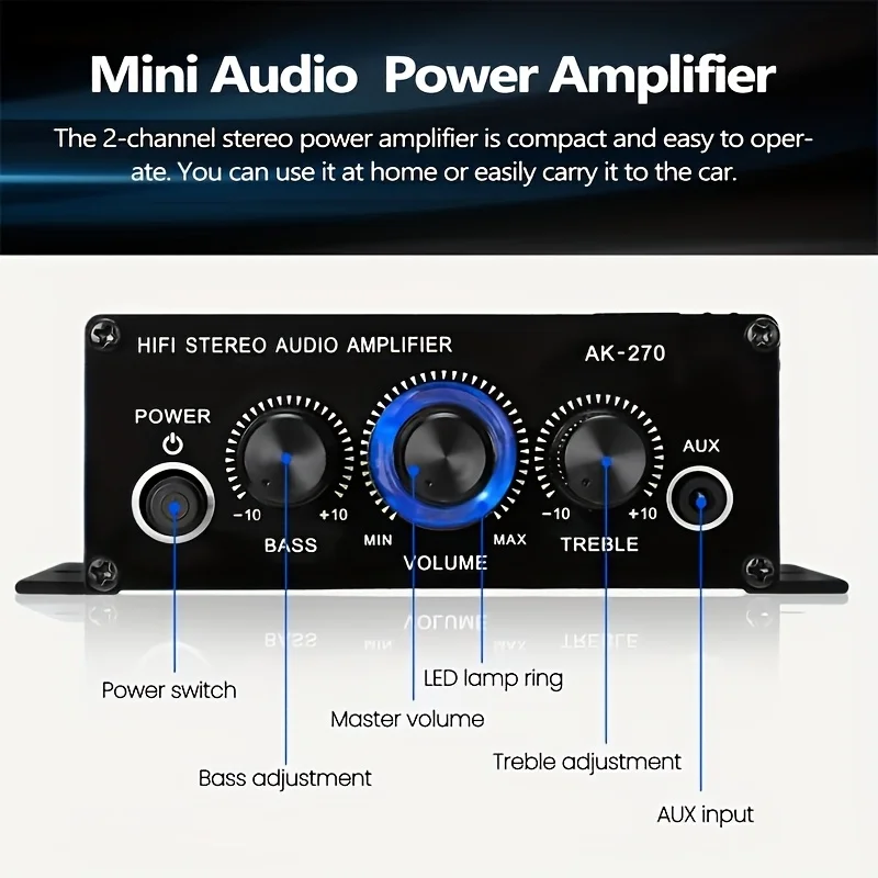 Mini Amplificador de Potencia  - Home Cinema Installation reseña y precio